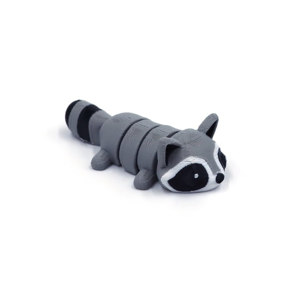 1pc Black Raccoon Size: 8*4*2cm 3D Printed Movable Raccoon Toy Figurine