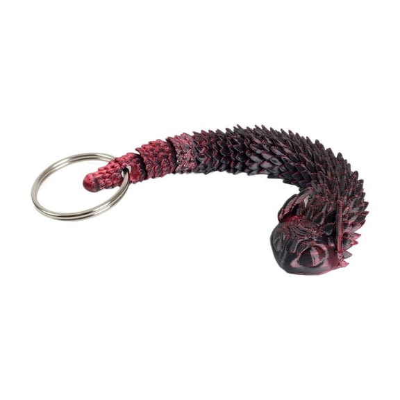 1pc Black Red 12.5CM 3d Printed Snake Joint Movable Viper, Animal Model