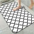 thumbnail image 1 of 1pc Black and White Geometric Design Bathroom Rug Bathroom Decor and Accessories- Durable,Anti Slip,And Quick Drying,Suitable For Indoor/outdoor Use - Perfect For Bathrooms,Bedrooms,Kitchens, 1 of 9