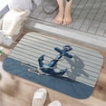 thumbnail image 1 of 1pc Blue Anchor with Rope Absorbent Non-Slip Bathroom Thickened Flannel Rug Decor,Soft,Quick Drying,Suitable For Indoor/outdoor Use,Bathrooms,Bedrooms,Kitchens,Terrace,Laundry Rooms,16"x24", 1 of 9
