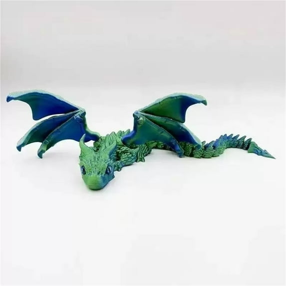 1pc Blue Green Size: 31*20*5cm 3D Printed Large Two-Horned Flying ...