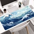 thumbnail image 1 of 1pc Blue Sea Wave Mousepad Computer HD Keyboard Pad Mouse Mat Desk Mats Natural Rubber Anti-Slip Office Mouse Pad, 1 of 8