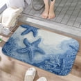 thumbnail image 1 of 1pc Blue Starfish and Coral Absorbent Non-Slip Bathroom Thickened Flannel Rug Decor,Soft,Quick Drying,Suitable For Indoor/outdoor Use,Bathrooms,Bedrooms,Kitchens,Terrace,Laundry Rooms,16"x24", 1 of 9