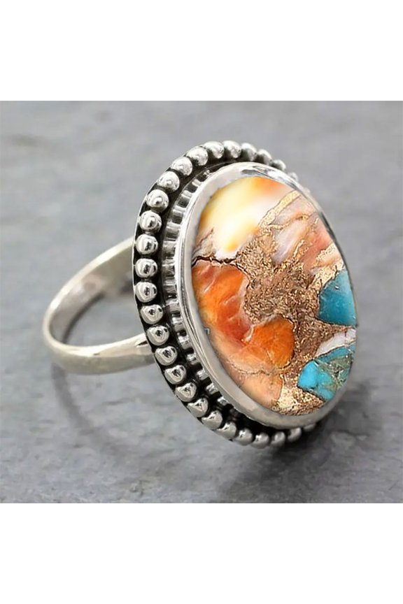 1pc Bohemian Ring Imitation Turquoise Ring
