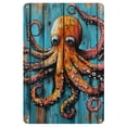 thumbnail image 1 of 1pc Boho Style Octopus Metal Tin Sign, 8x12 Inch Iron Wall Hanging Decorative Plaque for Home &amp; Bar, Multipurpose Retro Iron Art, No Electricity Needed, Octopus Bathroom Decor, 1 of 8