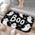thumbnail image 1 of 1pc Boo Halloween Ghosts Absorbent Non-Slip Bathroom Thickened Flannel Rug Decor,Soft,Quick Drying,Suitable For Indoor/outdoor Use,Bathrooms,Bedrooms,Kitchens,Terrace,Laundry Rooms,16"x24", 1 of 9