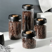 1pc Borosilicate Glass Kitchen Storage Jars, Coffee Canisters with Airtight Lid Seal, Clear Food Storage Containers - Perfect for Coffee Beans, Tea, Sugar, Candy, Spices, Rice (1800ml/63 Ounces)