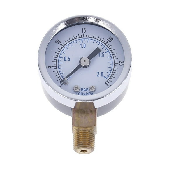 1pc Bottom Mount Pressure Gauge Low Pressure Stainless Iron Diameter 1/8 For Fuel Air Oil Gas Water Oil Gas Measurement ,Corrosion Resistance