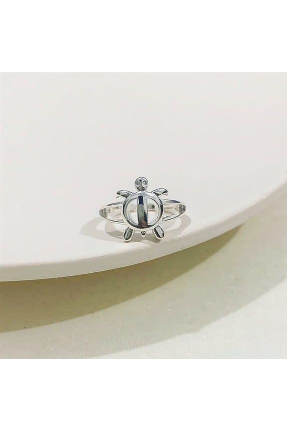 1pc Brass Cuff Toe Rings Platinum Turtle Inner Diameter: Adjustable