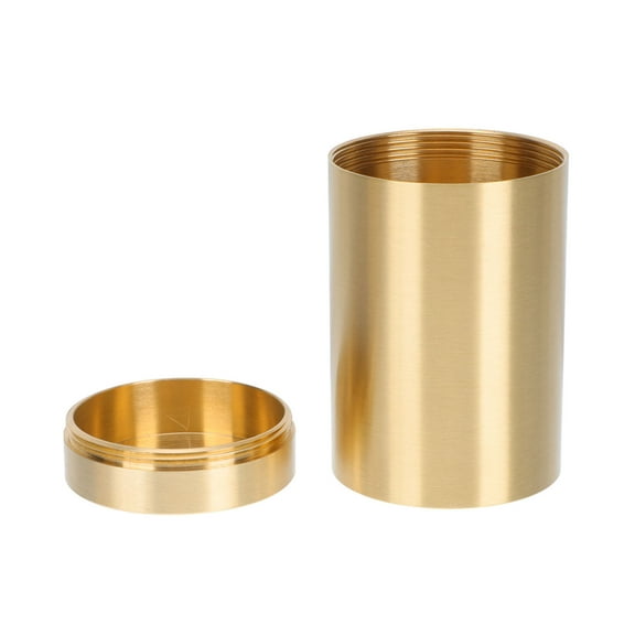 1pc Brass Sealed Tin for Snack Tea Storage Container Cereals Canister