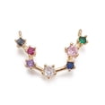 thumbnail image 1 of 1pc Brass Micro Pave Cubic Zirconia Pendants Twelve Constellations Golden Pisces 17x23x4.5mm Hole: 1.4mm, 1 of 2