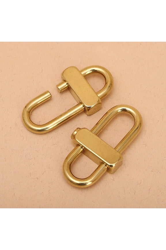 1pc Brass Shackle Key Ring Staples Solid Brass Carabiner Keychain Hook