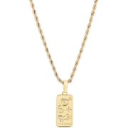 1pc Brass with Cubic Zirconia Pendants Necklaces Lead Free & Nickel Free & Cadmium Free Tarot Golden