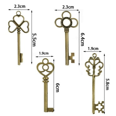 1pc Bronze Keys For DIY Craft Antique Vintage Old Brass Skeleton Lot Cabinet Lock Home Improvement Door Lock Decoration Tools