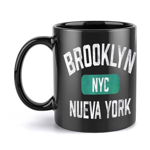 1pc Brooklyn NYC Coffee Mug 11oz Ceramic White with Green NYC Design Summer Winter Drinks Ideal Birthday Holiday Christmas New Year Valentine S Day Coffee Bar Accessories