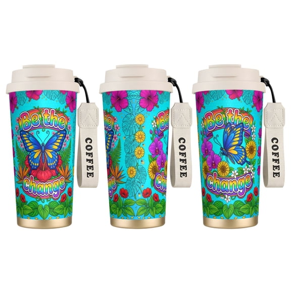 1pc Butterfly Coffee Mug, 18oz Leak-proof Insulated Travel Mug, Unique Gift for Women and Men
