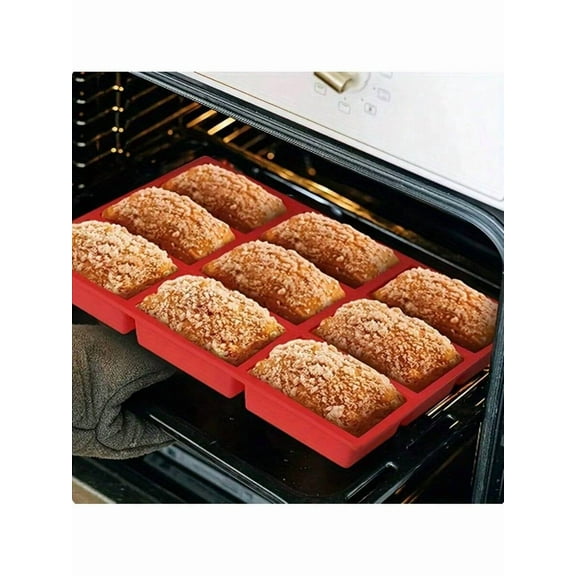 1pc, Cake Mold 9 Square Silicone Baking Pastry Mold Food Silicone Grade Oven Homemade Bread Cake
