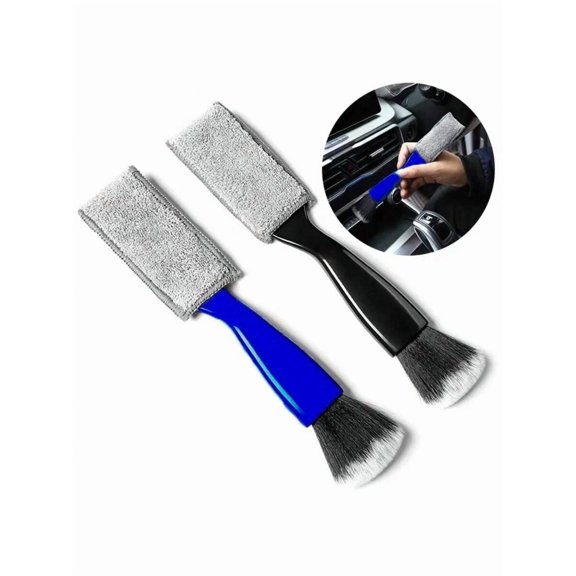 1pc Car Air Conditioning Vent Duster Brush Soft Bristles Multipurpose Design For Car Interior Cleaning