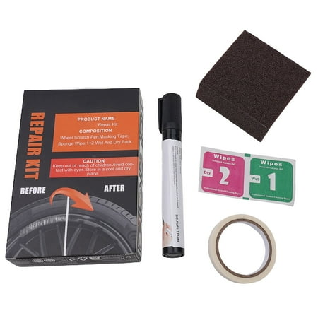 1pc Car DIY Alloy Wheel Repair Adhesive Kit General Purpose Black Paint Fix Tool For Car Auto Rim Dent Scratch Care Accessories