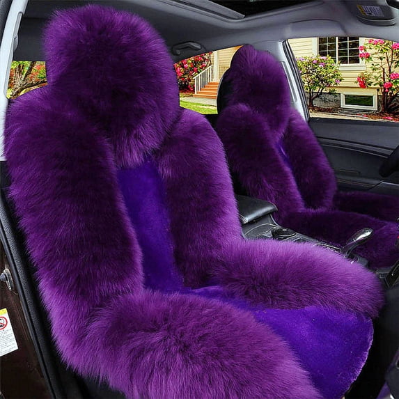 1pc Car Seat Cushion In Winter Wool Car Seat Cushion Seat Cover Furry Mat