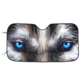 thumbnail image 1 of 1pc Car Windshield Sunshade With Wolf Eyes Foldable Sun Shade Blocks UV Rays Keep Your Vehicle Cool Fit Most Cars SUV Trucks,51" x 27.5", 1 of 6