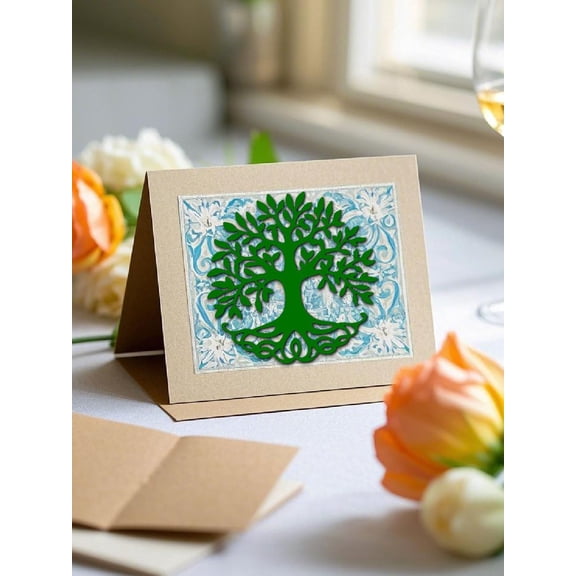 1pc Carbon Steel Cutting Dies Stencils for DIY Scrapbooking oto Album Decorative Embossing Paper Card Tree of Life 108x108x0.8mm
