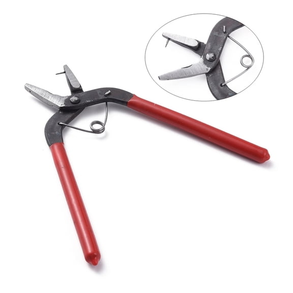 1pc Carbon Steel Jewelry Pliers 1mm Small Hole Punch Pliers Red 15.5x11x1cm