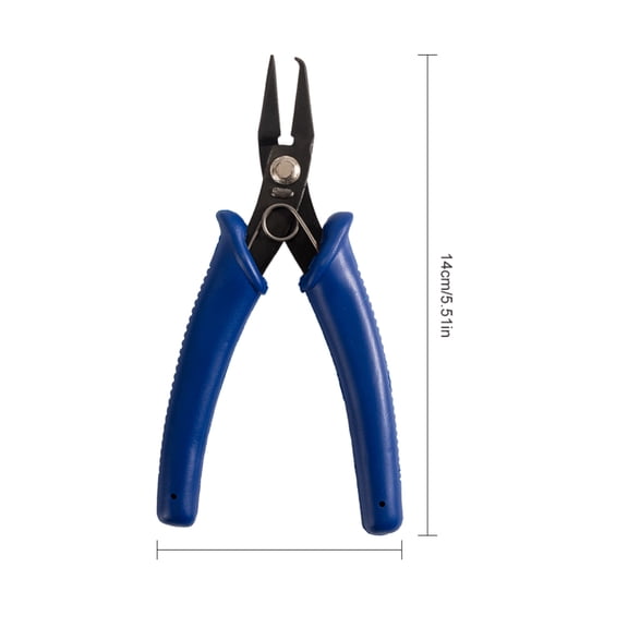 1pc Carbon Steel Jewelry Pliers for Jewelry Making Supplies Split Ring Opener Polishing Gunmetal Size: about 140mm long