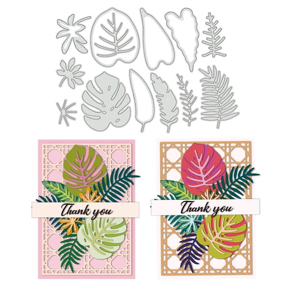 1pc Carbon Stencils for DIY Scrapbooking Photo Album Decorative Embossing Paper Card Stainless Steel Color Leaf 119x173x0.8mm