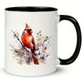 thumbnail image 1 of 1pc Cardinal Coffee Mug, 11oz Ceramic Cup with Elegant Red Bird Design, Microwave & Dishwasher Safe, Ideal for Home or Office Use, Unique Novelty Gift for Bird Lovers, 1 of 8