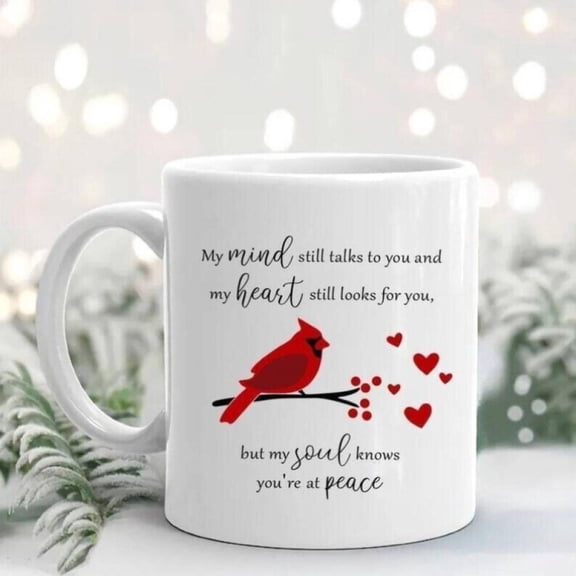 1pc Cardinal Coffee Mug Memorial Cardinal Christmas Birthday Friends Family Fun Easter Thanksgiving Halloween Christmas Gifts Kitchen Accessories Coffee Cups Home Decoration Bottles