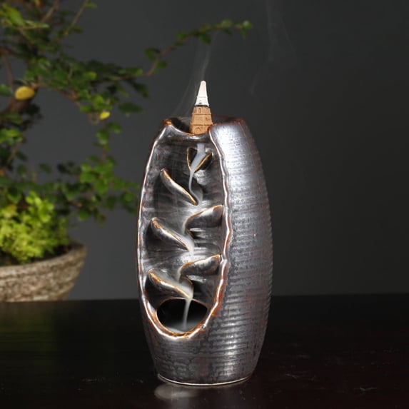 1pc, Ceramic Backflow Incense Burner - Create A Relaxing Aromatherapy Atmosphere in Your Home! (Without Incense)