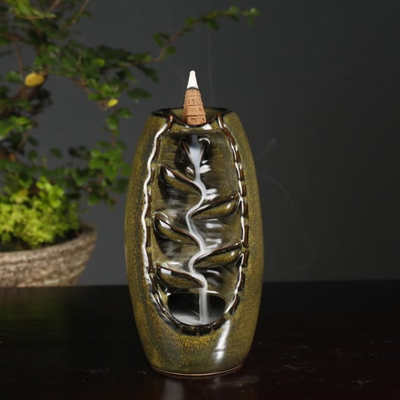 1pc, Ceramic Backflow Incense Burner - Create A Relaxing Aromatherapy Atmosphere in Your Home! (Without Incense)