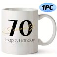 1pc Ceramic Coffee Mug Tea Cup With Handle 70th Birthday Gifts For