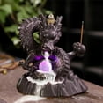 thumbnail image 1 of 1pc Ceramic Dragon Waterfall Backflow Incense Burner with Lucky LED Crystal Ball, Incense Stick Holder (Without Incense), 1 of 8