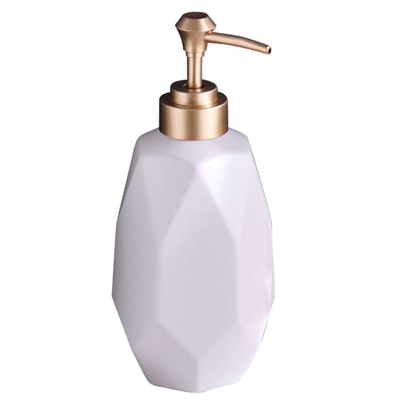 1pc Ceramic Lotion Bottle Liquid Soap Holder Pressing Pump Bottle Makeup Sub Container for Home Shop White