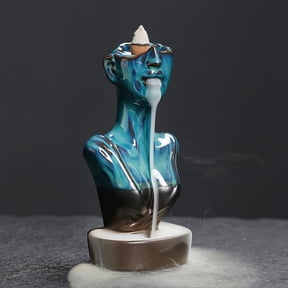 1pc Ceramic Waterfall Backflow Incense Burner with Ash Catcher for Home Decor, Aromatherapy, Zen Meditation, Perfect Gift Idea (Without Incense)