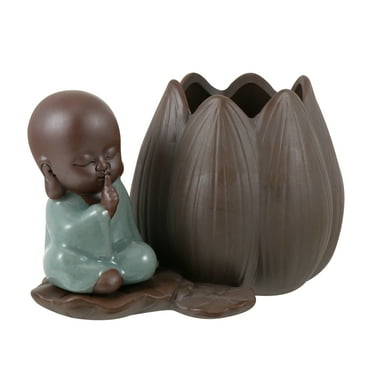 Creative Ceramic Flower Pot for Decoration Dark Brown Home Office Plant Vessel 1pc