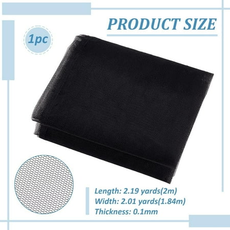 1pc Chemical Fiber Fabrics Black 184x0.01cm 2m/pc