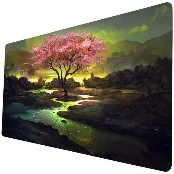 1pc Cherry Blossom Tree Mouse Pad: Large Computer Keyboard Pad for MTG, RPG, CCG & More - Perfect for Anime & Board Games!