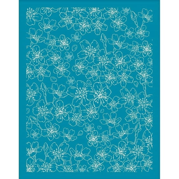 1pc Cherry Blossoms Clay Stencils Sakura Silk Screen for Polymer Clay Flower Silk Screen Stencils