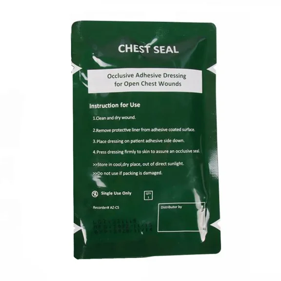 1pc Chest Seal Medical Chest Seal Vented Outdoor Emergency First Aid Freeshipping
