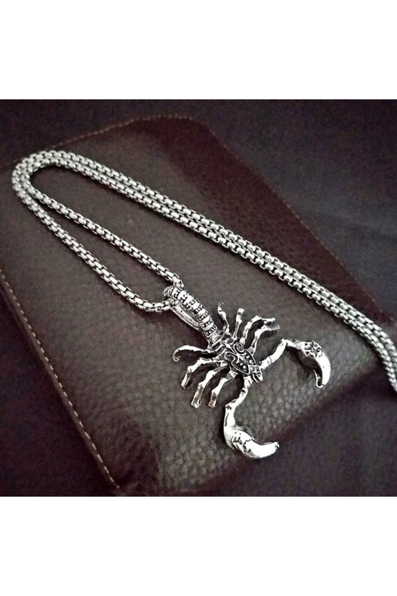 1pc Chic Scorpion Pendant Necklace - Hip-Hop Rock Style, Alloy with Zinc Accents, Unisex Fashion Accessory, Perfect Gift for Men and Women