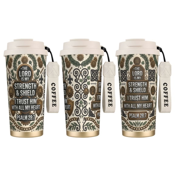 1pc Christ Tumbler 18oz "Faith Over Fear" Inspirational Quote, Leak-proof Birthday Gift for Her