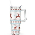 thumbnail image 1 of 1pc Christmas 40oz Tumbler with Straw & Handle - Insulated Stainless Steel Cup | Holiday Gift for Man Women (Christmas, Valentine's, Birthday), 1 of 5
