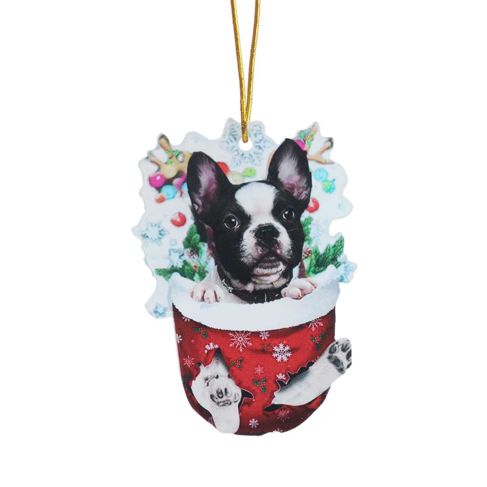 THENEWS 1pc Christmas Acrylic Christmas Stockings For Dogs Decorations