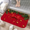 thumbnail image 1 of 1pc Christmas Background Absorbent Non-Slip Bathroom Thickened Flannel Rug Decor,Soft,Quick Drying,Suitable For Indoor/outdoor Use,Bathrooms,Bedrooms,Kitchens,Terrace,Laundry Rooms,16"x24", 1 of 9