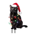 thumbnail image 1 of 1pc Christmas Cat Garden Insert Art Decoration Christmas Cat Garden Decoration Gardening Insert Decoration for Outdoor, 1 of 3