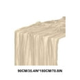 thumbnail image 1 of 1pc Christmas Decorative Boho Gauze Table Runners, Soft Durable Table Runner for Xmas Holiday Table Decor Home Party Decoratiions 70.87x35.43 Inch Beige, 1 of 6