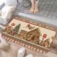 thumbnail image 1 of 1pc Christmas Gingerbread Village Absorbent Non-Slip Bathroom Thickened Flannel Rug Decor,Soft,Quick Drying,Suitable For Indoor/outdoor Use,Bathrooms,Bedrooms,Kitchens,Terrace,Laundry Rooms,16"x24", 1 of 9